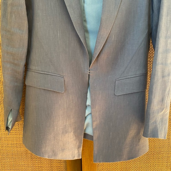Central Park West Blue Tailored Blazer - Picture 3 of 8